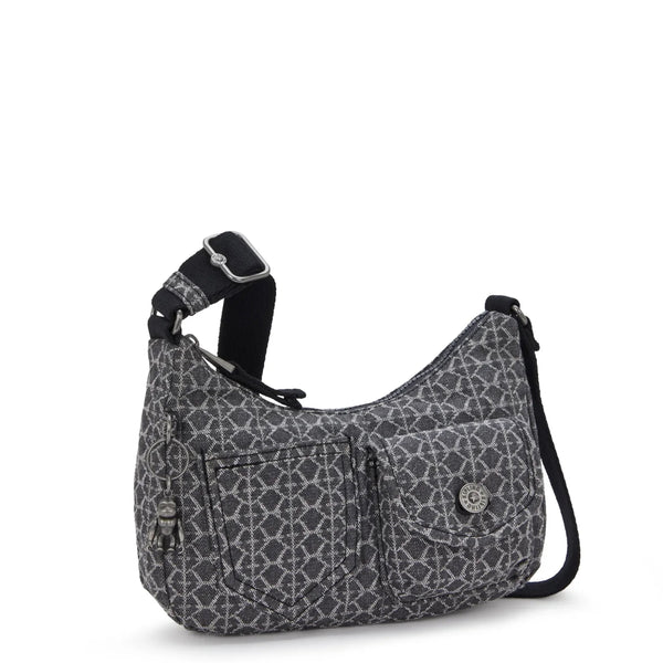 Kipling - Tracolla Kenda Grey Denim Jacquard - KPKI8097 - GREY/DENIM/JQ