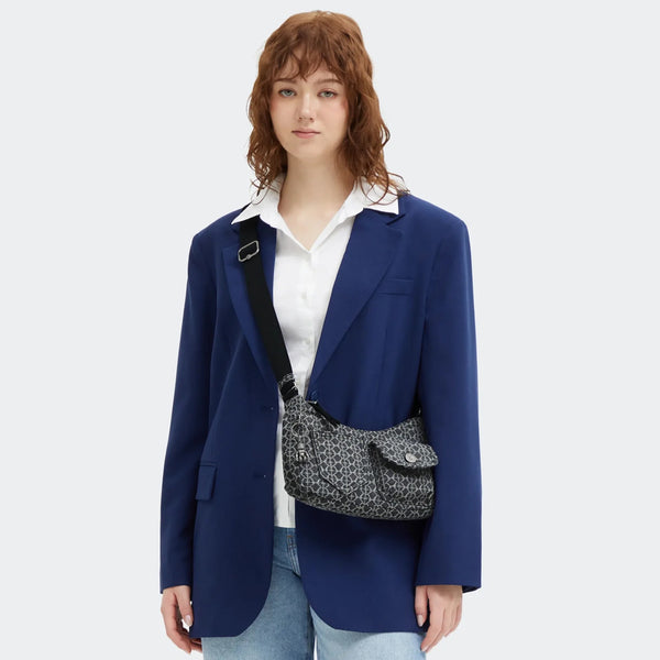 Kipling - Tracolla Kenda Grey Denim Jacquard - KPKI8097 - GREY/DENIM/JQ