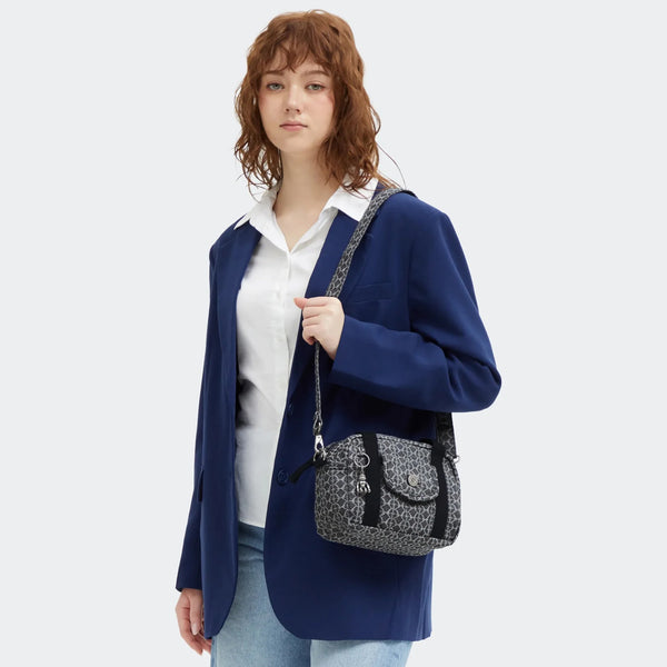 Kipling - Borsa a mano Kazia Grey Denim Jaquard - KPKI8096 - GREY/DENIM/JQ
