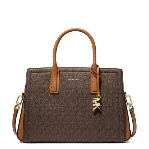 Michael Kors - Laila Media Brown Acorn Handbag - 30R5G9IS6B - BRN/ACORN