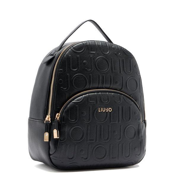 Liu Jo - Zaino Medio logo embossed Black - AF5157E0538 - BLACK