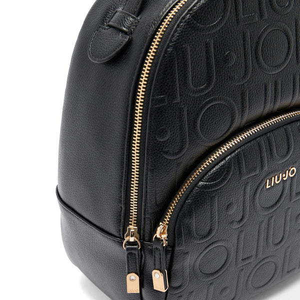 Liu Jo - Zaino Medio logo embossed Black - AF5157E0538 - BLACK
