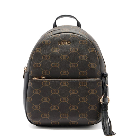 Liu Jo - Zaino Medio Monogram Black - AF5186E0053 - BLACK
