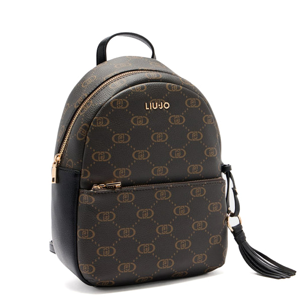 Liu Jo - Zaino Medio Monogram Black - AF5186E0053 - BLACK