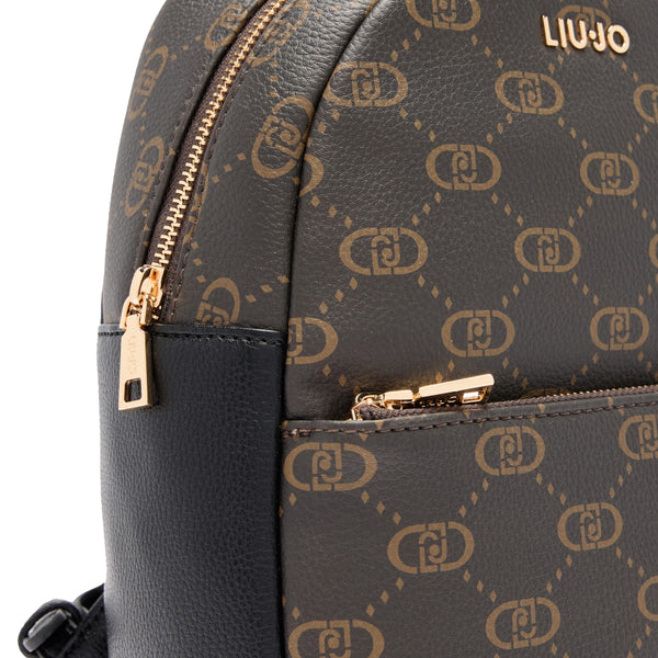 Liu Jo - Zaino Medio Monogram Black - AF5186E0053 - BLACK