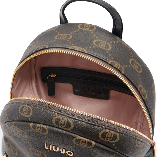 Liu Jo - Zaino Medio Monogram Black - AF5186E0053 - BLACK