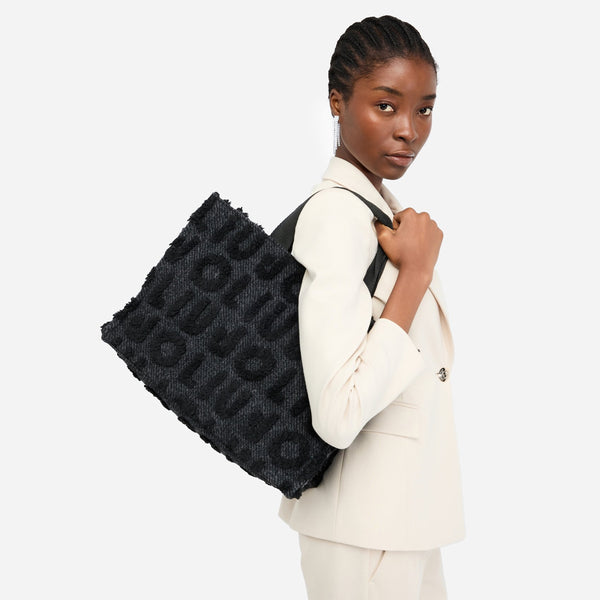 Liu Jo - Large wool blend Shopping Bag Black - 2F5027T0300 - BLACK