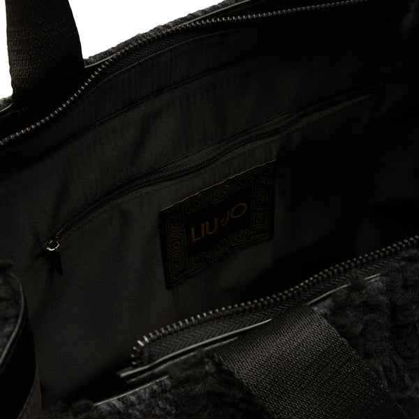 Liu Jo - Large wool blend Shopping Bag Black - 2F5027T0300 - BLACK