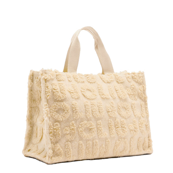 Liu Jo - Large wool blend Shopping Bag Oat Milk - 2F5027T0300 - OAT/MILK
