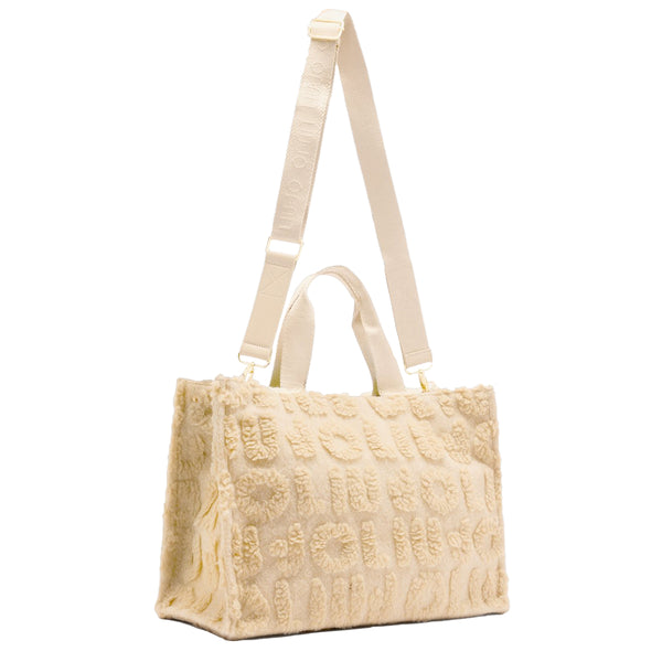 Liu Jo - Large wool blend Shopping Bag Oat Milk - 2F5027T0300 - OAT/MILK