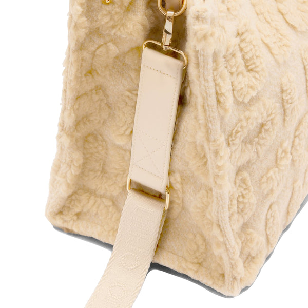 Liu Jo - Large wool blend Shopping Bag Oat Milk - 2F5027T0300 - OAT/MILK