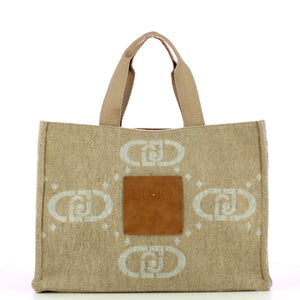 Liu Jo - Large felt Shopping Bag Oat Milk - 2F5027T2742 - OAT/MILK