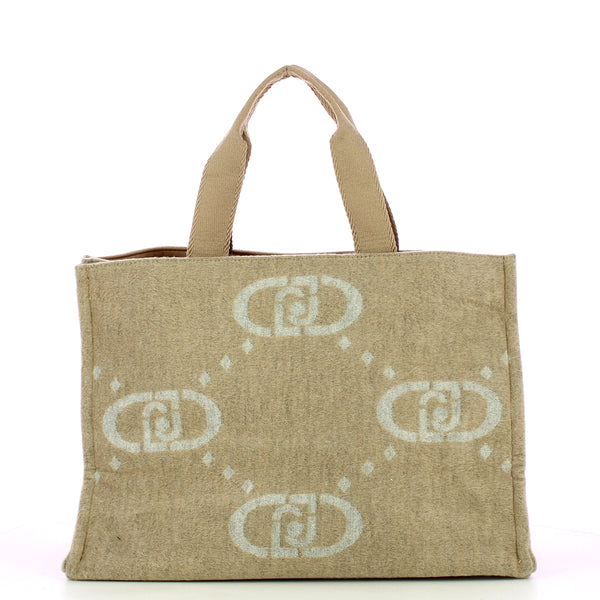 Liu Jo - Large felt Shopping Bag Oat Milk - 2F5027T2742 - OAT/MILK