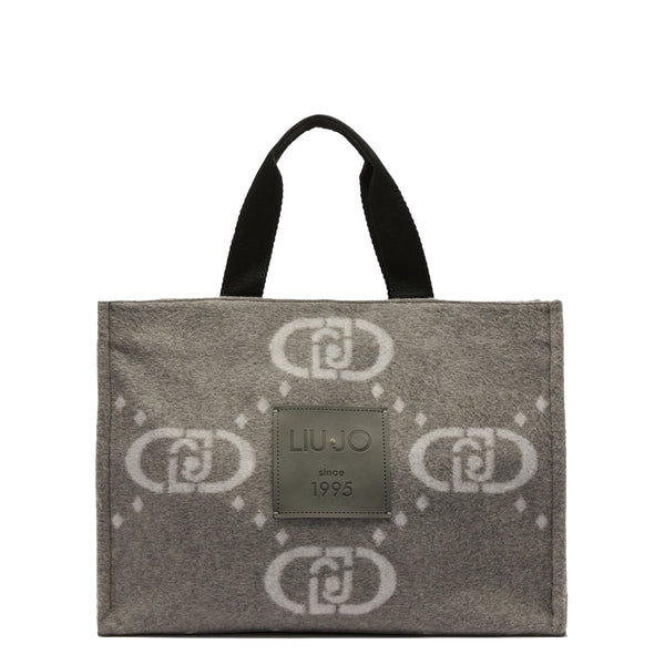 Liu Jo - Large felt Shopping Bag Grey Cloud - 2F5027T2742 - GREY/CLOUD