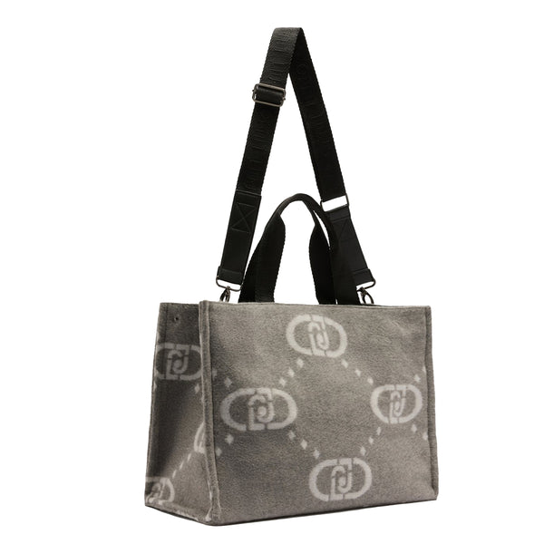 Liu Jo - Large felt Shopping Bag Grey Cloud - 2F5027T2742 - GREY/CLOUD