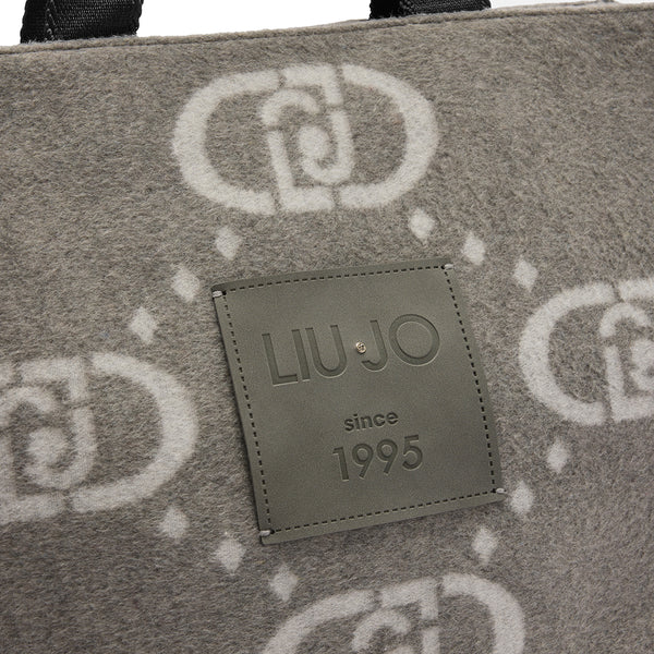 Liu Jo - Large felt Shopping Bag Grey Cloud - 2F5027T2742 - GREY/CLOUD