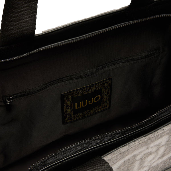 Liu Jo - Large felt Shopping Bag Grey Cloud - 2F5027T2742 - GREY/CLOUD