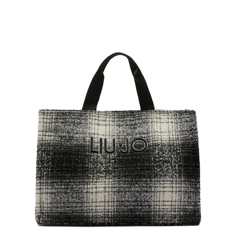 Liu Jo - Large Shopping Bag with logo Check Black - 2F5027T6089 - CHECK/BLACK