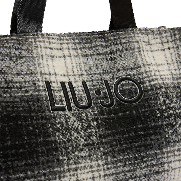 Liu Jo - Large Shopping Bag with logo Check Black - 2F5027T6089 - CHECK/BLACK