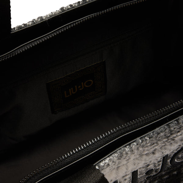 Liu Jo - Large Shopping Bag with logo Check Black - 2F5027T6089 - CHECK/BLACK
