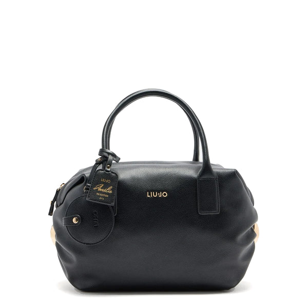 Liu Jo - Borsa a mano Amelie con charm Black - AF5027E0058 - BLACK