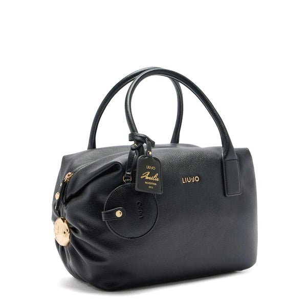 Liu Jo - Borsa a mano Amelie con charm Black - AF5027E0058 - BLACK