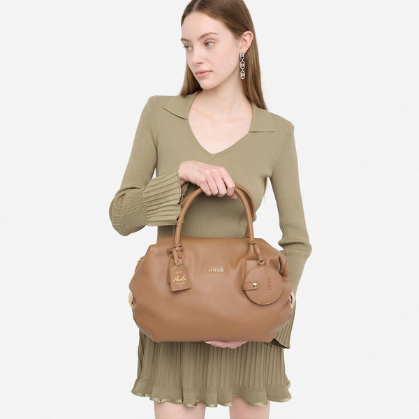 Liu Jo - Borsa a mano Amelie con charm Suede - AF5027E0058 - SUEDE