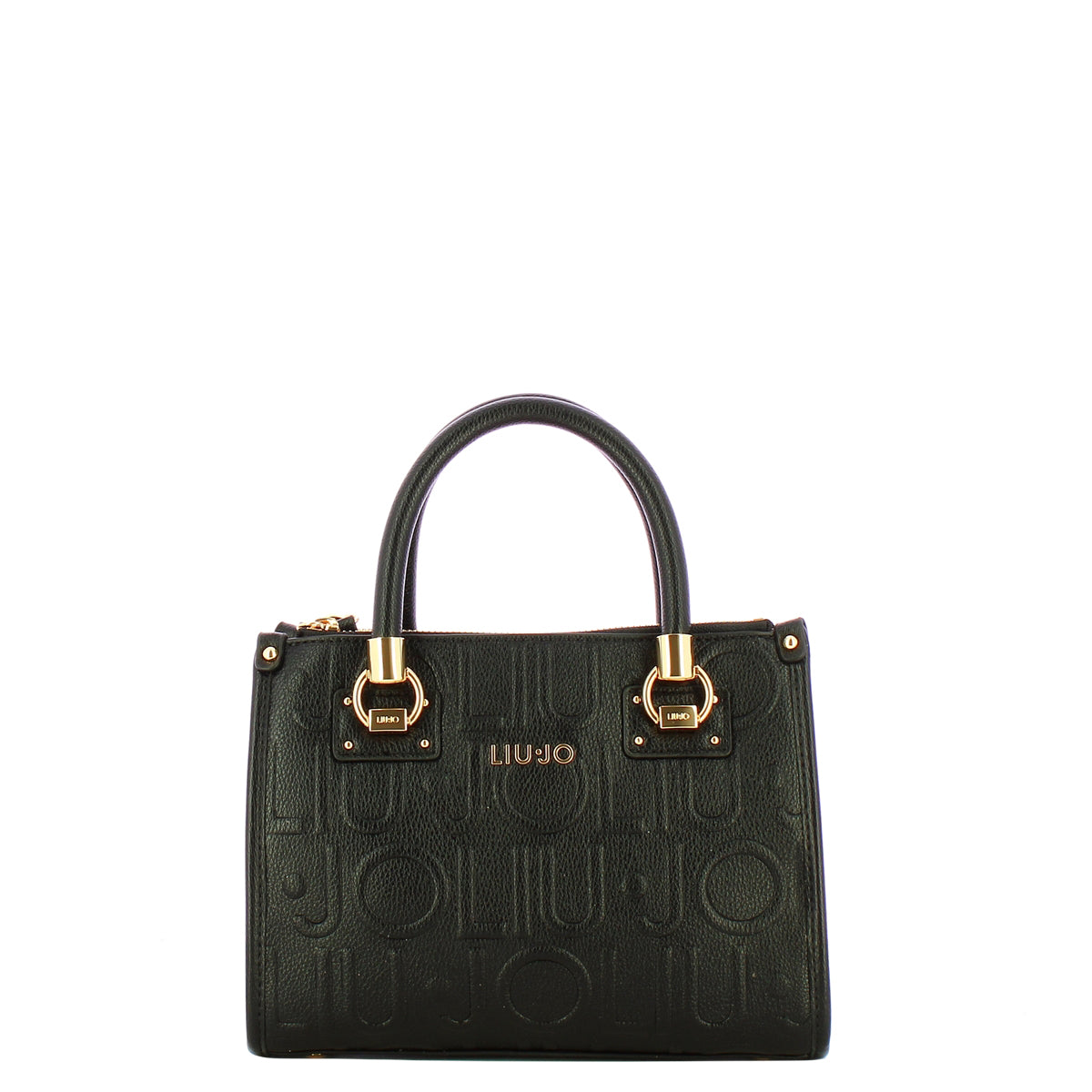 Liu Jo - Borsa a mano Small Manhattan logo embossed Black - AF5163E0538 - BLACK