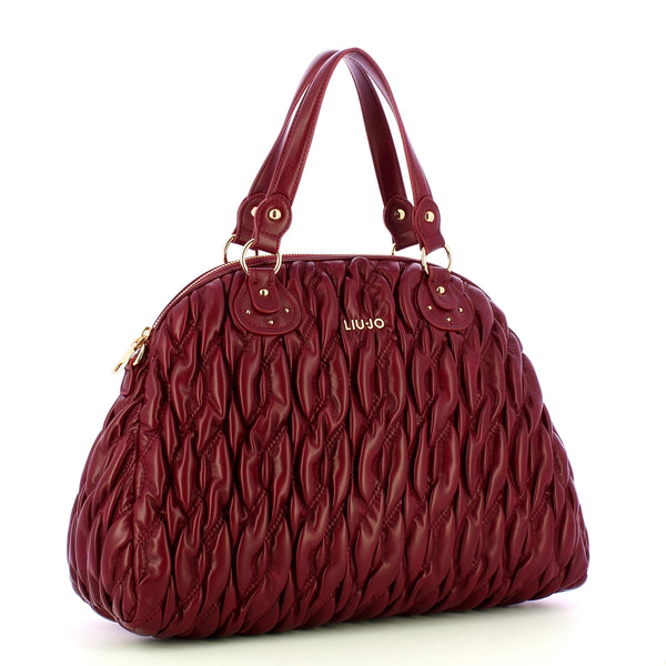 Liu Jo - Aide Red WIne Large Bowling Bag - AF5017E0457 - RED/WINE