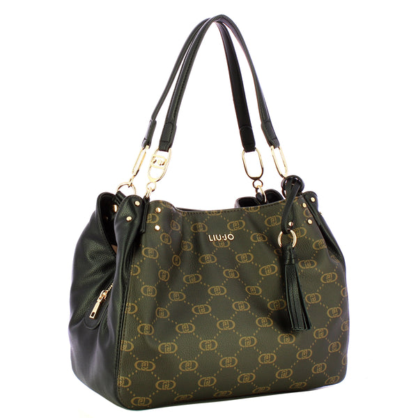 Liu Jo - Borsa a spalla Monogram Black - AF5113E0053 - BLACK