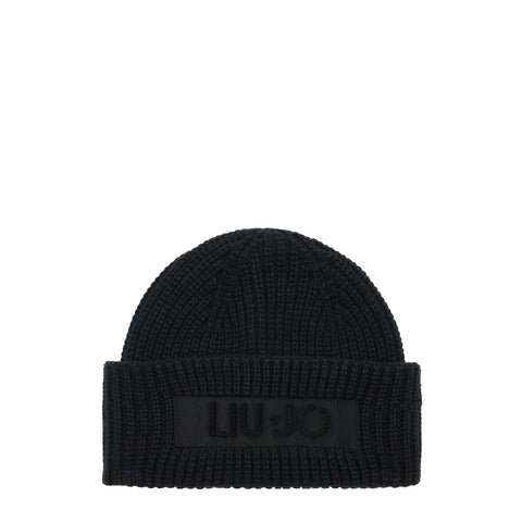 Liu Jo - Beanie with logo Black - 2F5057M0300 - BLACK