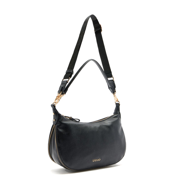Liu Jo - Hobo Bag Media Espandibile Black - AF5133E0058 - BLACK
