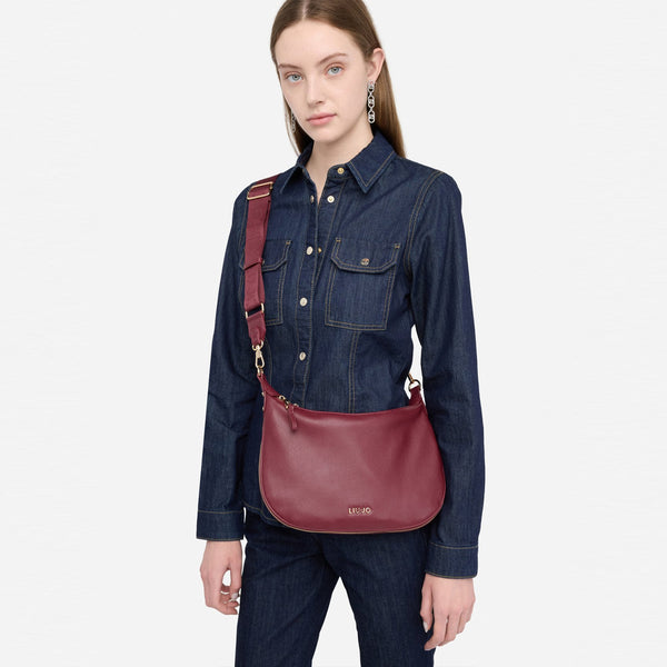 Liu Jo - Hobo Bag Media Espandibile Red Wine - AF5133E0058 - RED/WINE