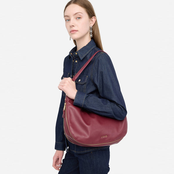 Liu Jo - Hobo Bag Grande Espandibile Red Wine - AF5134E0058 - RED/WINE