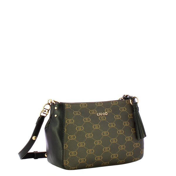 Liu Jo - Borsa a spalla Media Monogram Black - AF5116E0053 - BLACK