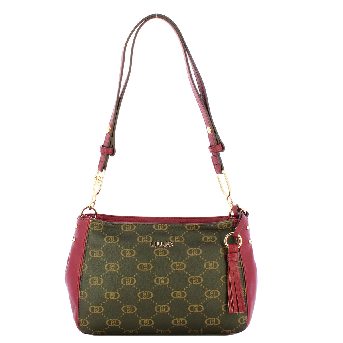 Liu Jo - Borsa a spalla Media Monogram Red Wine - AF5116E0053 - RED/WINE