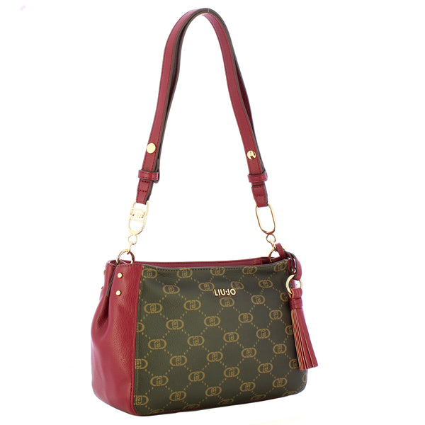 Liu Jo - Borsa a spalla Media Monogram Red Wine - AF5116E0053 - RED/WINE