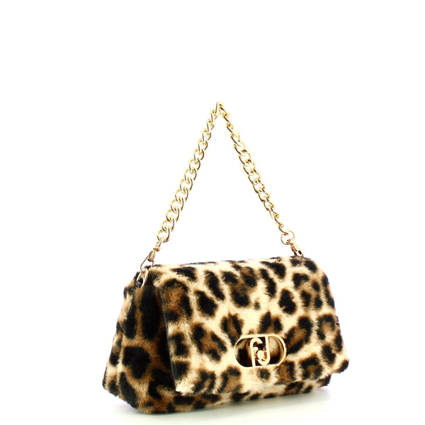 Liu Jo - LaPuffy medium Maculato Naturale Shoulder Bag - AF5138E0410 - MACUL.NATURALE