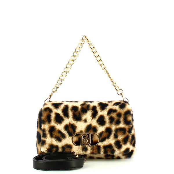 Liu Jo - LaPuffy medium Maculato Naturale Shoulder Bag - AF5138E0410 - MACUL.NATURALE