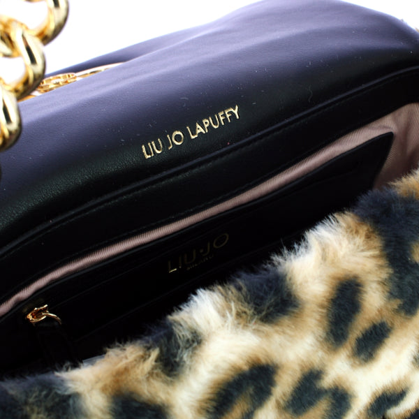 Liu Jo - LaPuffy medium Maculato Naturale Shoulder Bag - AF5138E0410 - MACUL.NATURALE