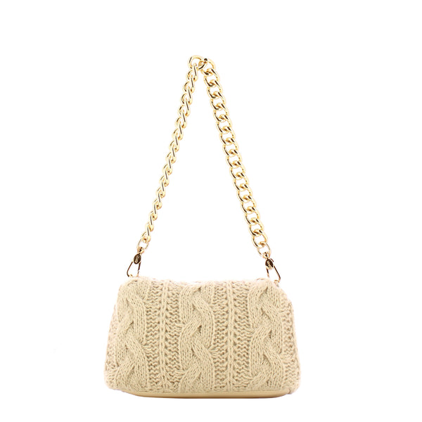 Liu Jo - Sottospalla LaPuffy Piccola in maglia Marmo - AF5269J0001 - MARMO