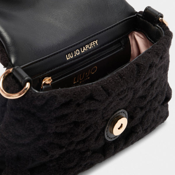 Liu Jo - Sottospalla LaPuffy Piccola con ricamo Black - AF5269J0417 - BLACK