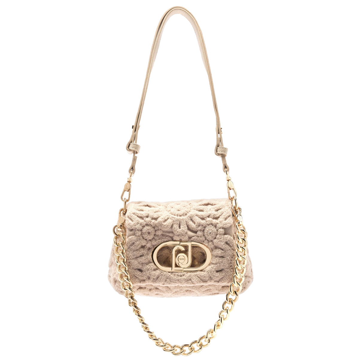 Liu Jo - Sottospalla LaPuffy Piccola con ricamo Marmo - AF5269J0417 - MARMO