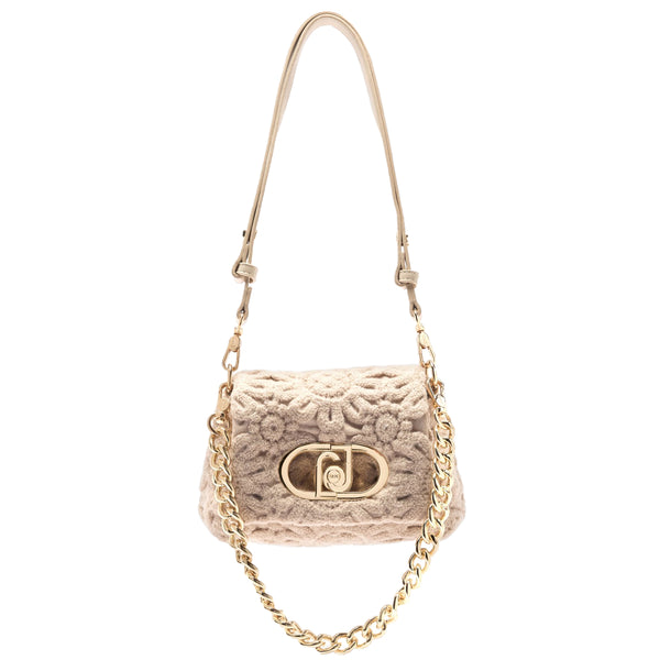 Liu Jo - Sottospalla LaPuffy Piccola con ricamo Marmo - AF5269J0417 - MARMO