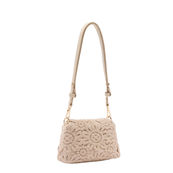 Liu Jo - Sottospalla LaPuffy Piccola con ricamo Marmo - AF5269J0417 - MARMO