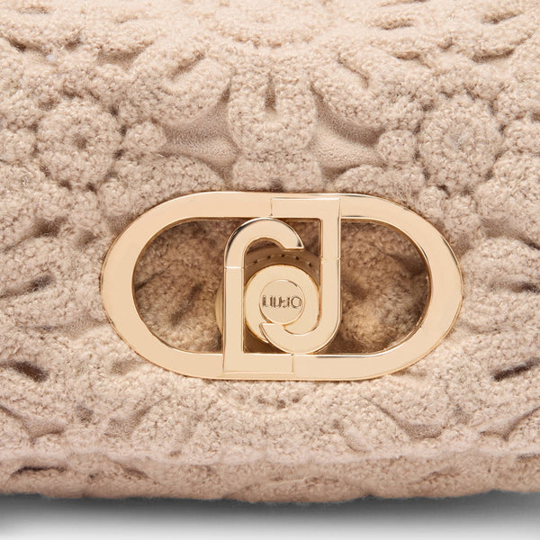 Liu Jo - Sottospalla LaPuffy Piccola con ricamo Marmo - AF5269J0417 - MARMO