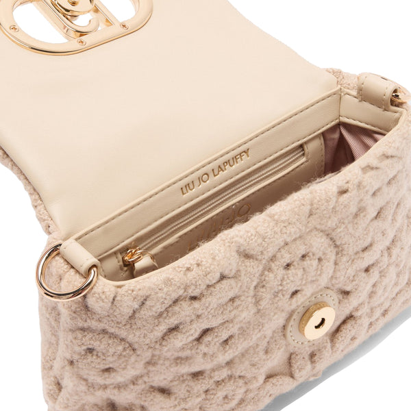 Liu Jo - Sottospalla LaPuffy Piccola con ricamo Marmo - AF5269J0417 - MARMO