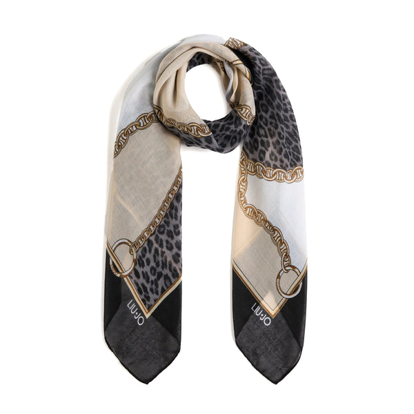 Liu Jo - Foulard Liu Jo Better with chains Black - 2F5074T0300 - BLACK