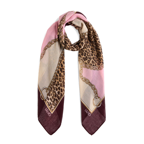 Liu Jo - Foulard Liu Jo Better with chains Red Aubergine - 2F5074T0300 - RED/AUBERGINE