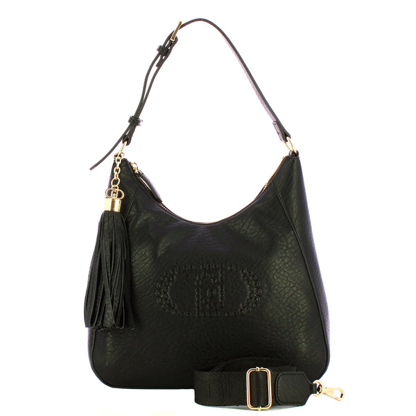 Liu Jo - Hobo Bag con nappina Black - AF5119E0161 - BLACK